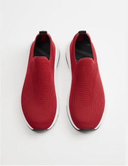 Walktrendy Unisex Red Sneakers-8 UK