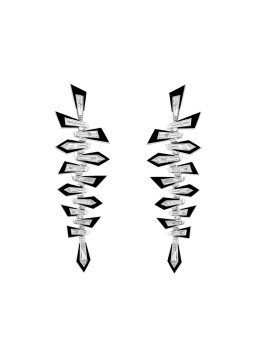 Geometric Fancy Diamond Hoop Earrings