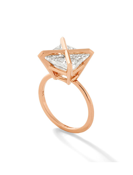 The Rose Gold rosecut diamond ring