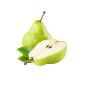  pear fruit white background