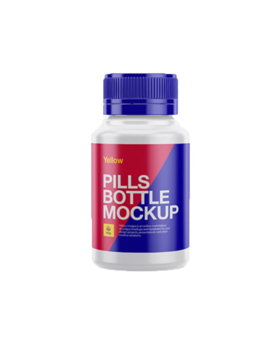 Small Pill/Supplement Bottle Psd Mockup Free