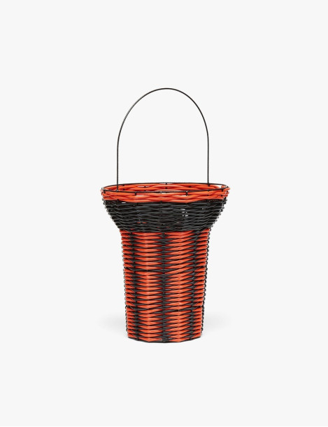Octagonal basket in iron and PVC