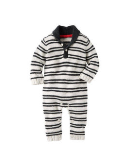 Fisher Price Infant To Wear Hooded cable-knit coveralls