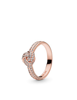 Shimmering Knot Cubic Zirconia Ring