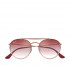 Gold Brown Pink Gradient Full Rim Round Vincent Sunglasses