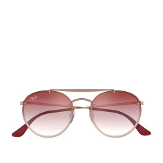 Gold Brown Pink Gradient Full Rim Round Vincent Sunglasses