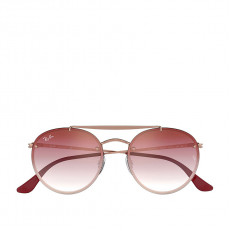 Gold Brown Pink Gradient Full Rim Round Vincent Sunglasses