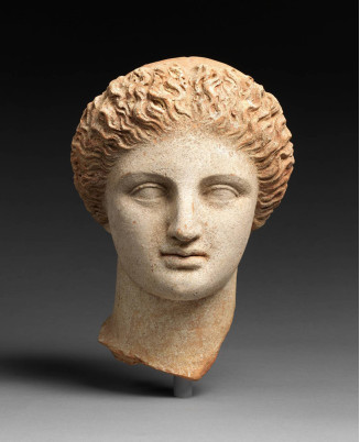 Roman female head sculpture
