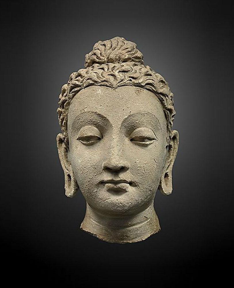 Gandharan stucco head of the Buddha
