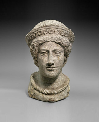 Roman female head sculpture