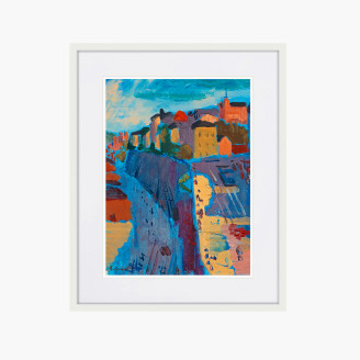 Multicoloured abstract wall art painting