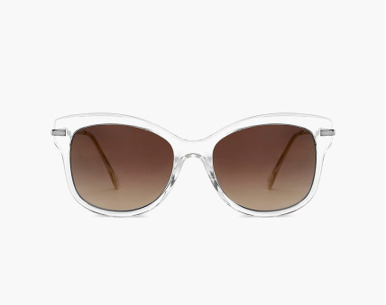 Transparent cat eye sunglasses