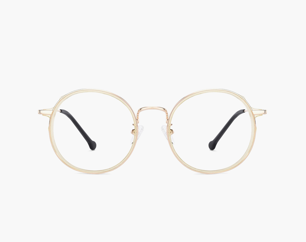 Unisex metal spectacle frame gold eye glasses