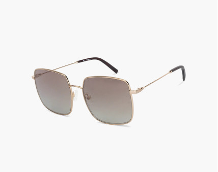 Pink lens & gold toned shield sunglasses