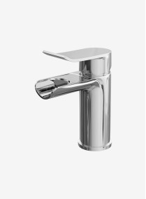 Curve Silver Mono Basin Tap with Waste