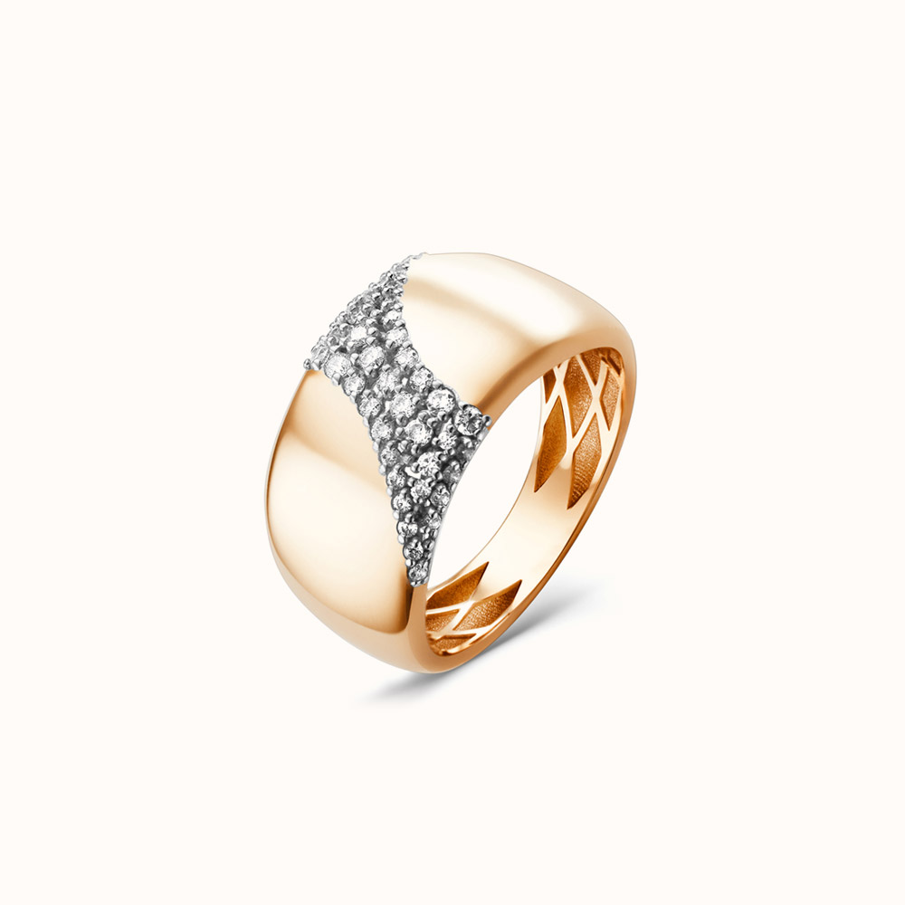 Dual Gold And Diamond Finger Ring