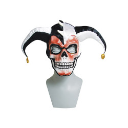 Mardi Gras Joker Clown Creepy Skull Mask Jester Hat