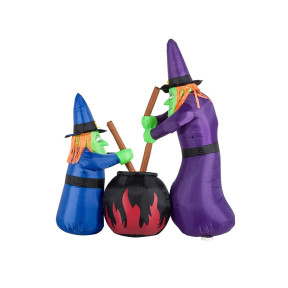 Halloween Inflatable Outdoor Witch 4FT Blow up Decoration